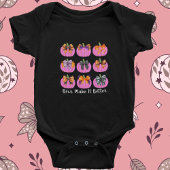 ピンクカボチャとコケット弓 ベビーボディスーツ