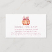 ピンクカボチャのギンガムブックスベビー囲い エンクロージャーカード (正面)