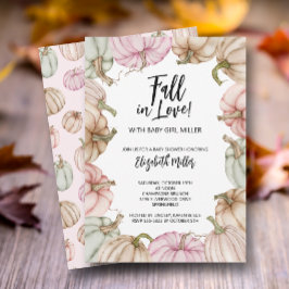 ピンクカボチャのベビーシャワー 招待状