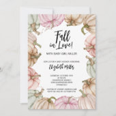 ピンクカボチャのベビーシャワー 招待状 (正面)