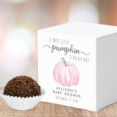 ピンクカボチャの水色ベビーガールシャワーありがとう フェイバーボックス