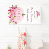 ピンクカボチャカスタムの赤ちゃんシャワー 横断幕 (インサイチュ)