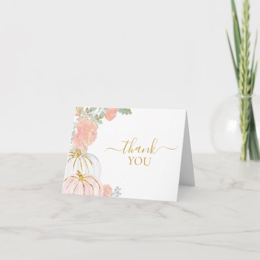 ピンクカボチャサンキューカード サンキューカード (正面)