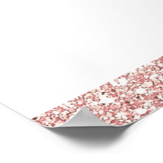 ピンクカボチャフローラガールベビーシャワーウェルカムサイン ポスター (角)