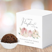 ピンクカボチャフローラベビーガールシャワーサンキュー フェイバーボックス