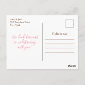 ピンクカボチャフローラベビーシャワー ポストカード (裏面)