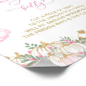 ピンクカボチャフローラママのお腹の大きさ ポスター (角)