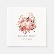 ピンクカボチャフローラ赤ちゃんシャワー