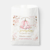 ピンクカボチャフローラ金ゴールドグリッターガール2nd誕生日 フェイバーバッグ (正面)