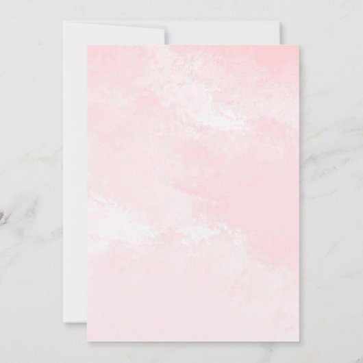 ピンクカボチャフローラ金ゴールドグリッターガール4th誕生日 招待状 (裏面)