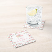 ピンクカボチャフローラSweet sixteen スクエアペーパーコースター (インサイチュ)