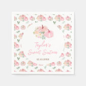 ピンクカボチャフローラSweet sixteen スタンダードカクテルナプキン (正面)