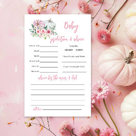 ピンクカボチャベビー予測及びアドバイスゲーム