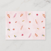 ピンクカボチャートラック赤ちゃんシャワー予約リクエスト エンクロージャーカード (裏面)