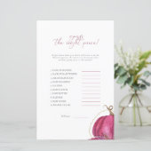 ピンクカボチャ価格ベビーシャワーゲームを推測 (スタンド正面)