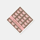 ピンクカボチャ収穫感謝祭 スタンダードカクテルナプキン (角)