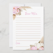 ピンクカボチャ女の子タイムカプセルノートメッセージカード サンキューカード (正面)