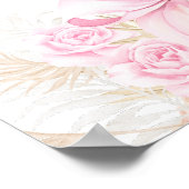 ピンクカボチャ女の子フローラバウ赤ちゃんシャワーへようこそ ポスター (角)