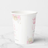 ピンクカボチャ女の子フローラバウ赤ちゃんシャワーへようこそ 紙コップ (右)