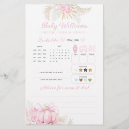 ピンクカボチャ女の子フローラボウベイビーシャワーゲーム