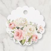 ピンクカボチャ女の子ベビーシャワーありがとう フェイバータグ (裏面)