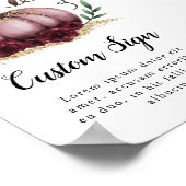 ピンクカボチャ女の子ベビーシャワーサイン ポスター (角)