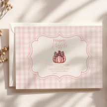 ピンクカボチャ弓ガールベビーシャワーラッフルおむつ