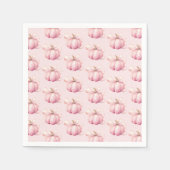 ピンクカボチャ弓ガールベビーシャワー スタンダードカクテルナプキン (正面)