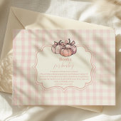 ピンクカボチャ弓ガール赤ちゃんシャワー本ベビー エンクロージャーカード