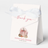 ピンクカボチャ彼女の方法で秋女の子ベビーシャワー フェイバーボックス (正面サイド)