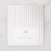 ピンクカボチャ折りたたみメニューカード プレイスカード (外部開封)