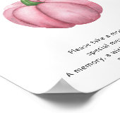 ピンクカボチャ時間カプセル1歳の誕生日 ポスター (角)