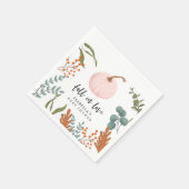 ピンクカボチャ秋インラブベビーシャワー スタンダードカクテルナプキン (角)