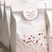 ピンクカボチャ秋ガールズベビーシャワーありがとう ラウンドシール