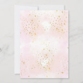 ピンクカボチャ秋ガールベビーシャワーサンキューカード 招待状 (裏面)