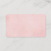 ピンクカボチャ秋ベビーシャワーおむつラッフルカード エンクロージャーカード (裏面)