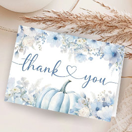 ピンクカボチャ秋ベビーシャワーお礼 サンキューカード