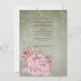 ピンクカボチャ秋収穫 – ウェディングエグッズ 招待状