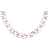 ピンクカボチャ誕生日パーティバナー バンティングフラッグ (全)