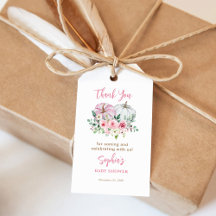 ピンクカボチャ赤ちゃんシャワーありがとう