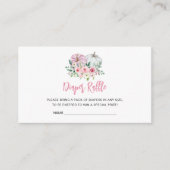 ピンクカボチャ赤ちゃんシャワーおむつラッフル エンクロージャーカード (正面)