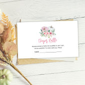 ピンクカボチャ赤ちゃんシャワーおむつラッフル エンクロージャーカード