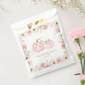 ピンクカボチャ赤ちゃんシャワーバッグ フェイバーバッグ (封をした状態)