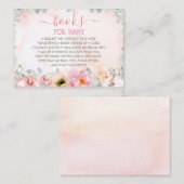 ピンクカボチャ赤ちゃんシャワーブックリクエスト 名刺 (正面/裏面)