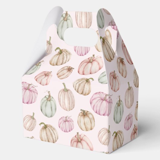 ピンクカボチャ赤ちゃんシャワー大 フェイバーボックス (裏面)