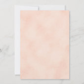 ピンクカボチャ赤ちゃんシャワー水彩フローラ&ボホ 招待状 (裏面)