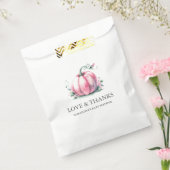 ピンクカボチャ赤ちゃんシャワー フェイバーバッグ (封をした状態)