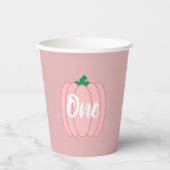 ピンクカボチャ1歳 紙コップ (正面)