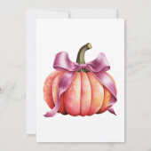 ピンクカボチャ |秋の赤ちゃんシャワー 招待状 (裏面)