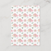 ピンクカボンプキンスフローラおむつラッフル エンクロージャーカード (裏面)